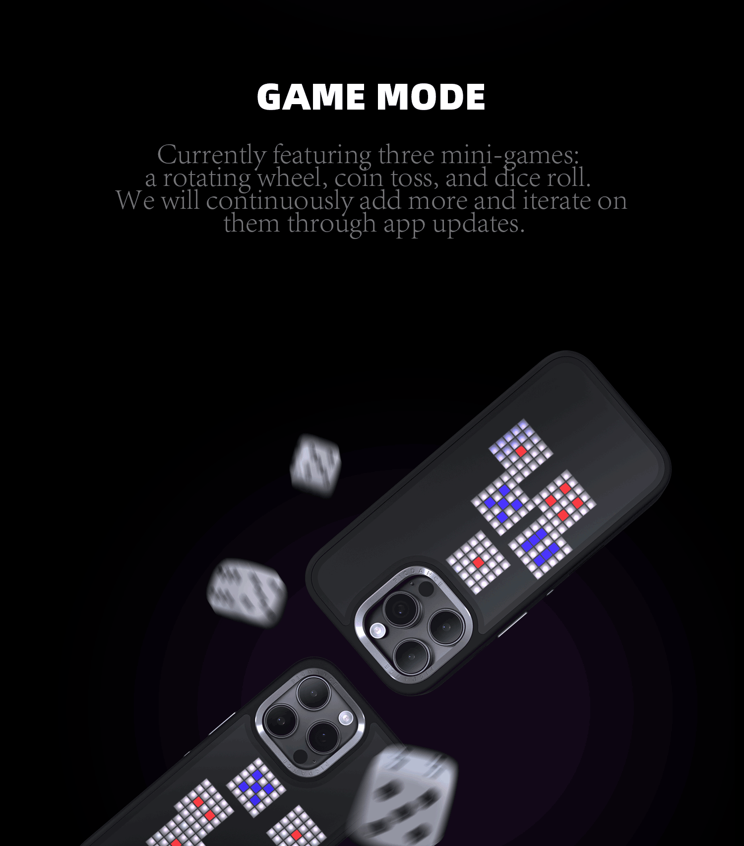 P1 Mobile Pixel Screens Phone Case (" One case. Infinite looks. Endless fun.")