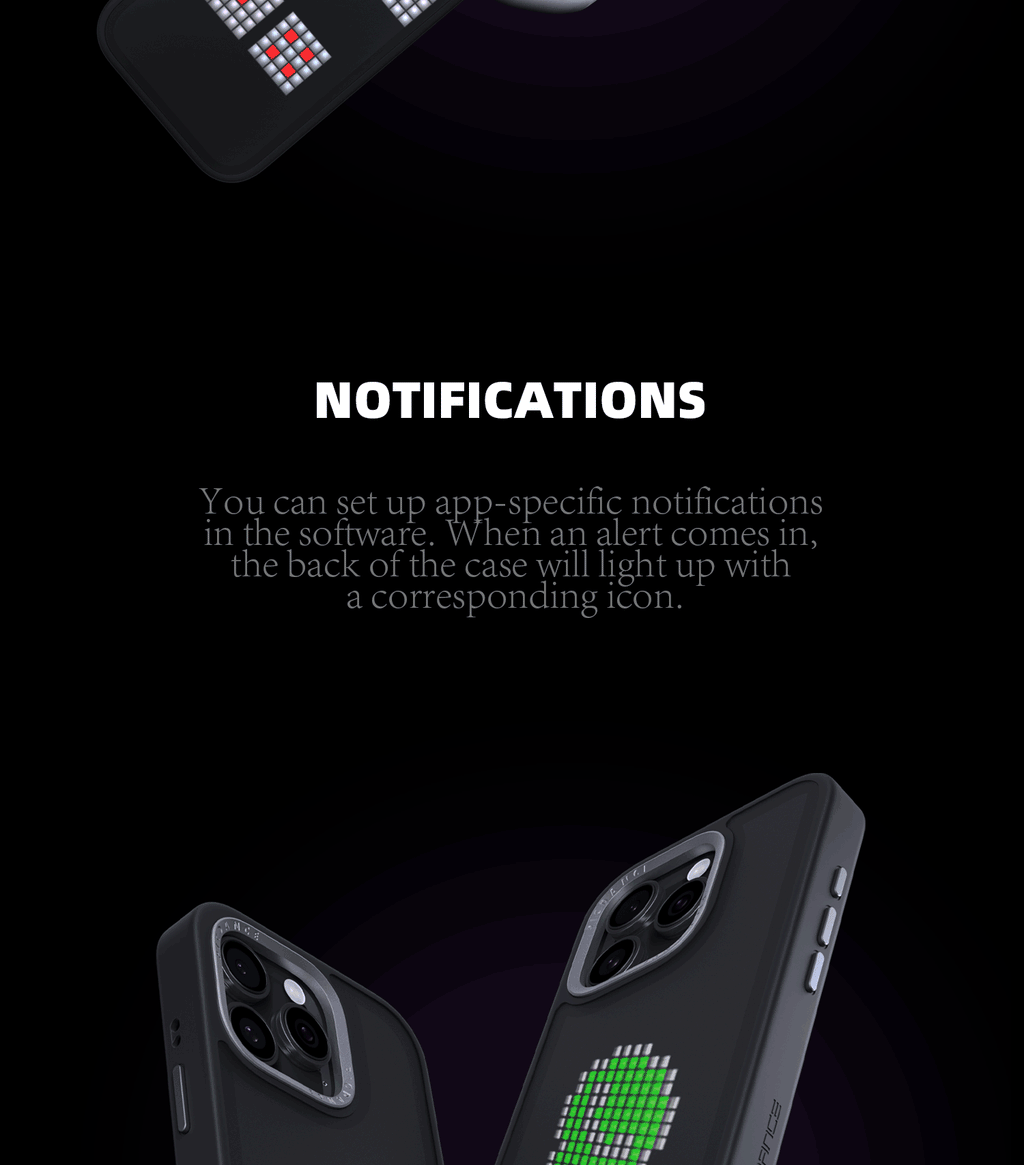 P1 Mobile Pixel Screens Phone Case (" One case. Infinite looks. Endless fun.")